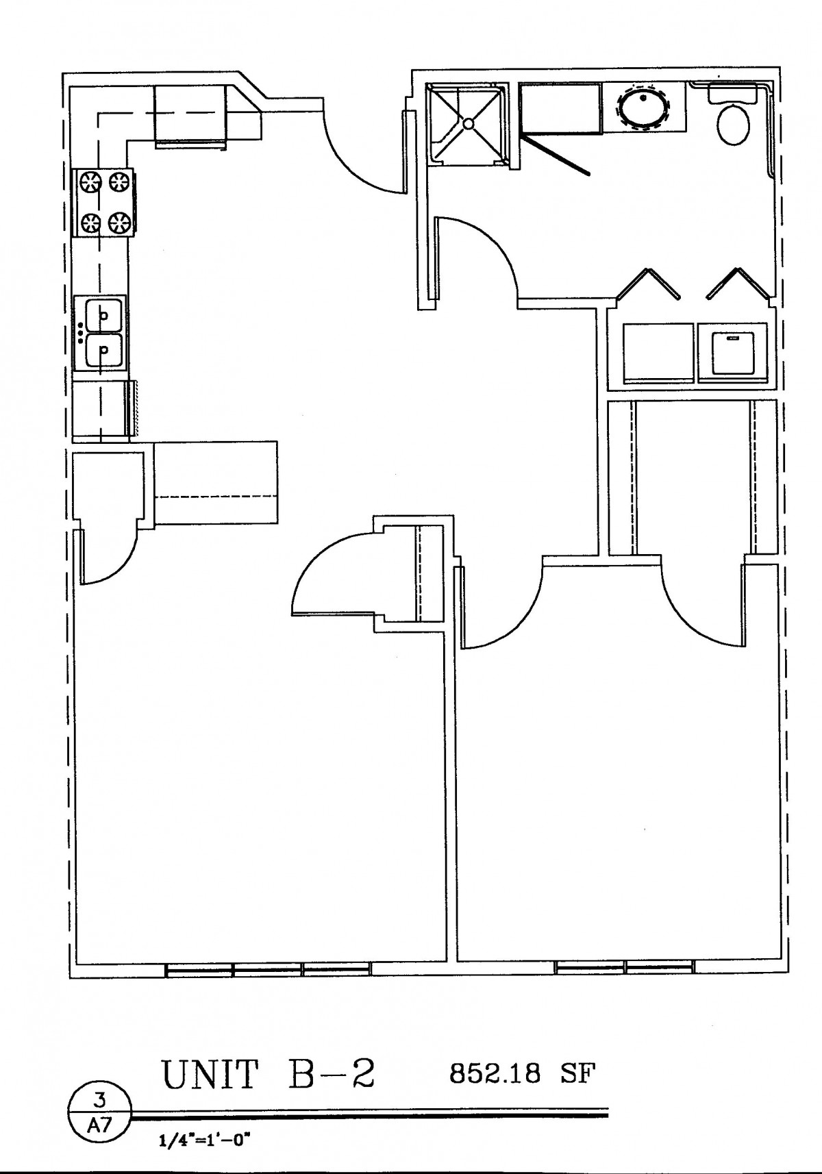 A simple architectural floor plan illustrating the layout of rooms in a house.