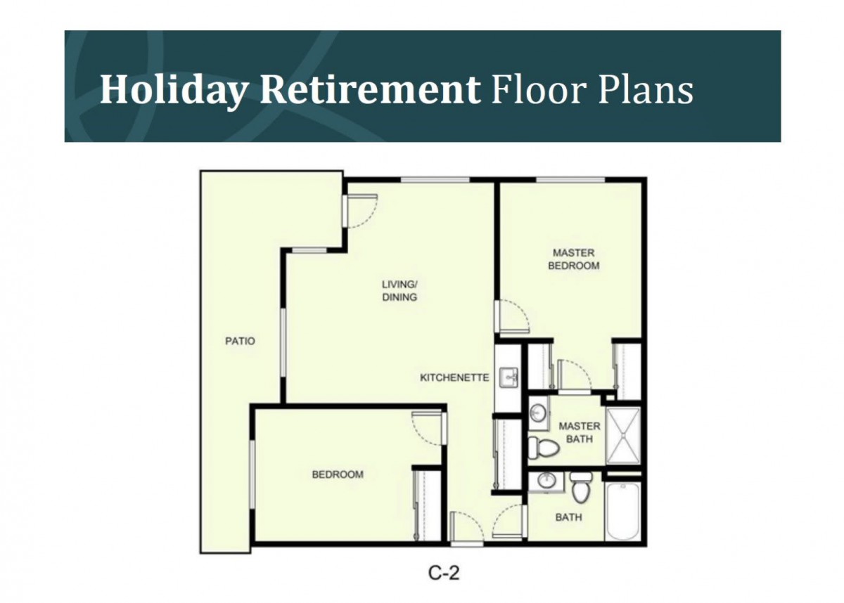 Holiday Retirement Floor Plan layout for a residence.
