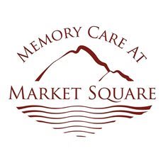 Logo for Memory Care at Market Square featuring a mountain design.