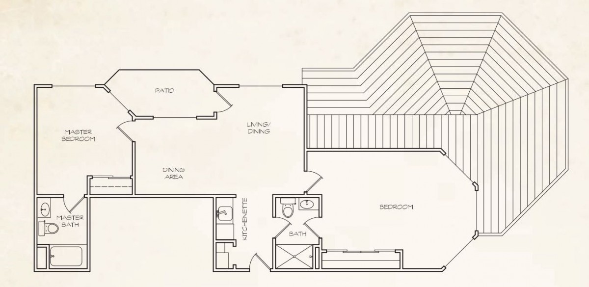A detailed architectural floor plan of a residential building.
