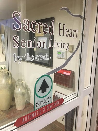 Entrance to Sacred Heart Senior Living facility.