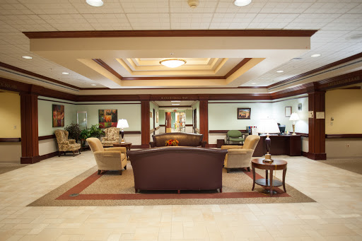 A welcoming lobby area featuring comfortable seating, elegant decor, and a relaxing atmosphere.