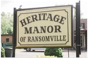 Sign for Heritage Manor of Ransomville