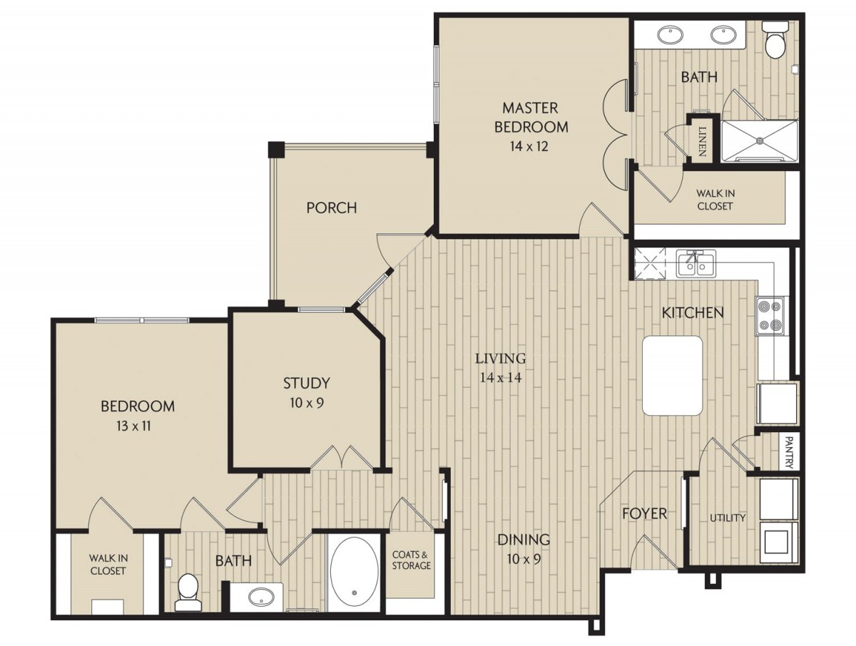 A detailed floor plan of a residential home, showing room layouts and dimensions.