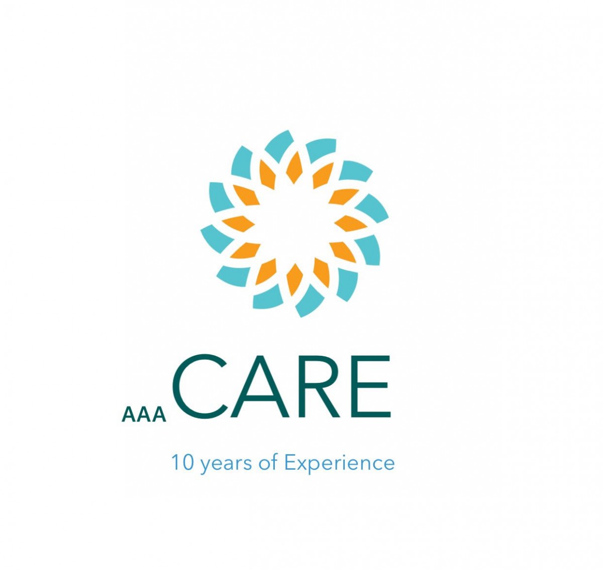 Logo of AAA CARE celebrating 10 years of experience.