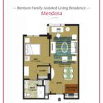 Floor plan of a Mendota family-assisted living residence apartment.