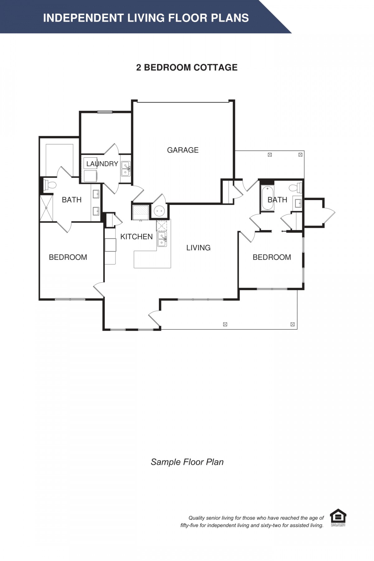 A sample floor plan of a residential property showcasing room layouts and garage placement.