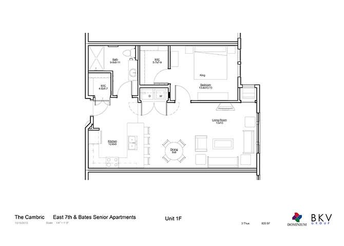 This is a floor plan of a two-bedroom apartment.