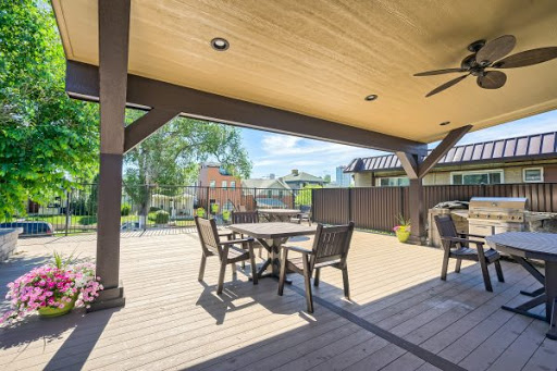 A bright and inviting outdoor patio area, perfect for gatherings and relaxation.