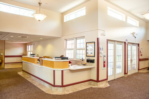 A bright and welcoming reception area with a modern design.