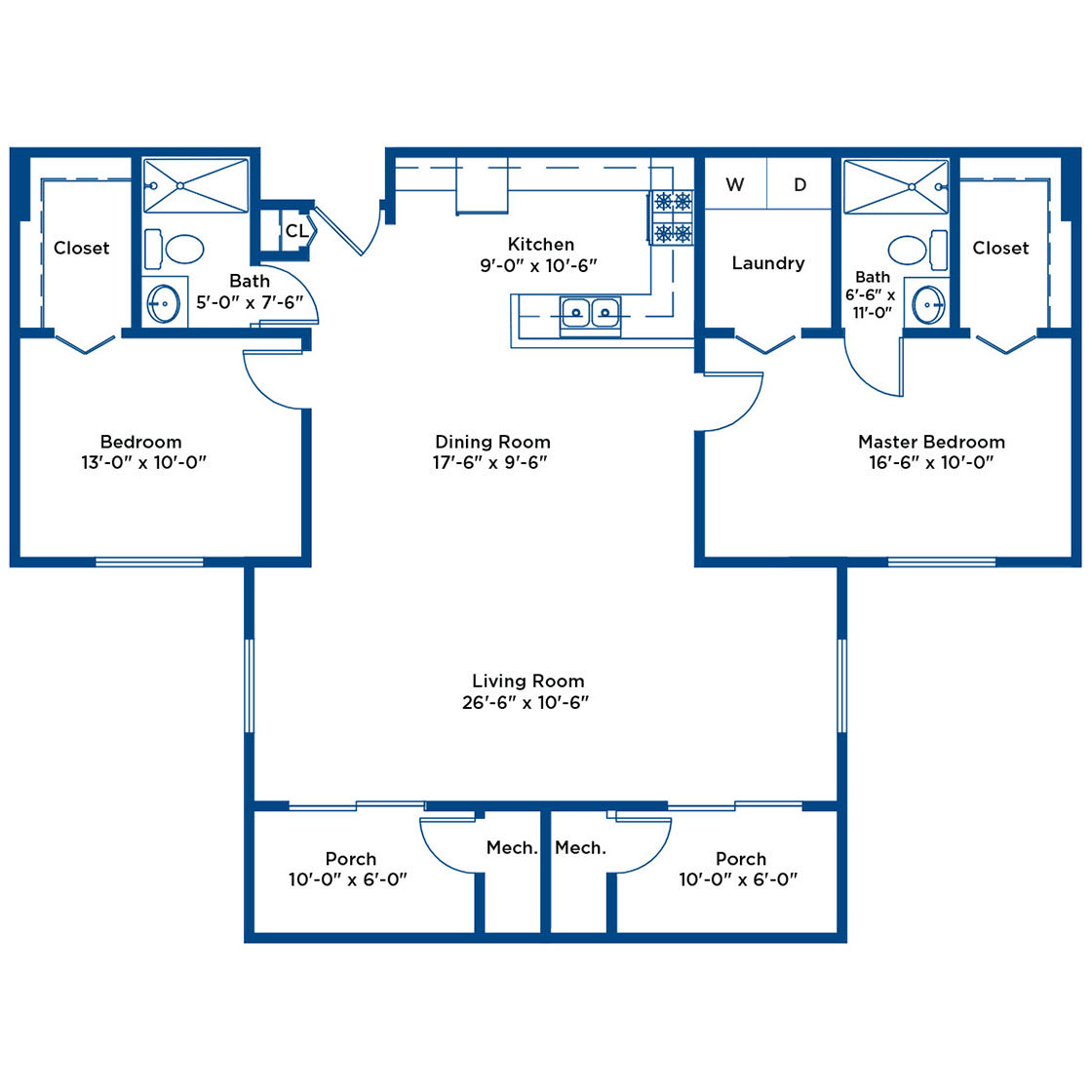 A detailed floor plan of a house showing the layout of rooms and spaces.
