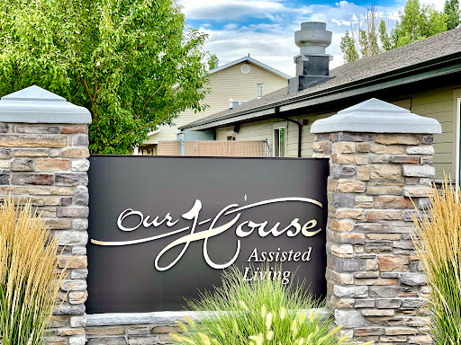 Entrance sign for an assisted living facility.
