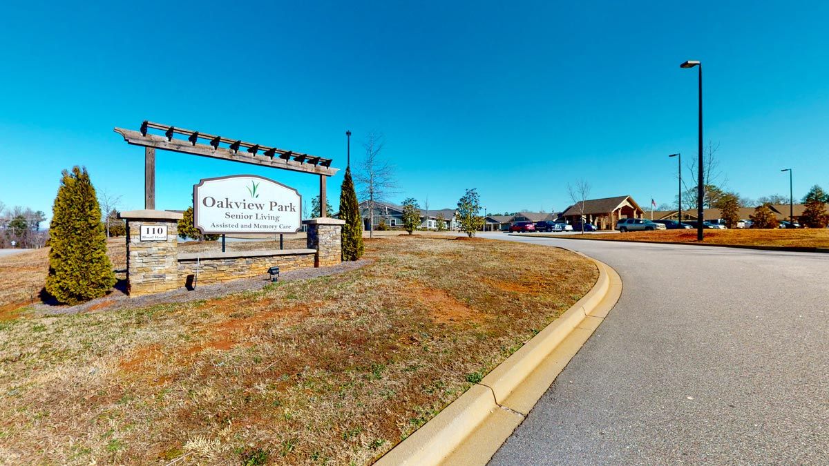 Entrance to Charlestowne Park on a sunny day.