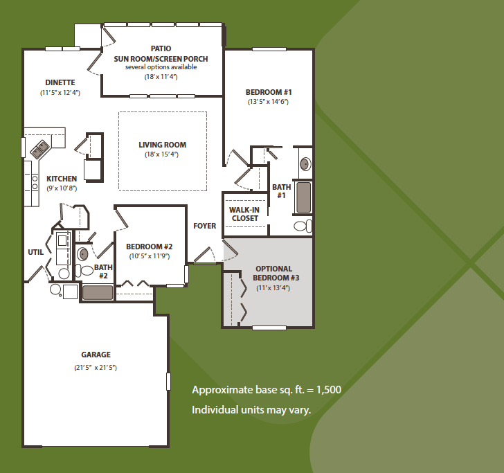 A detailed floor plan of a residential home featuring various rooms and a garage.