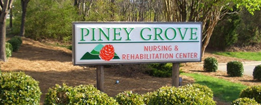 Entrance sign for Piney Grove Nursing & Rehabilitation Center.