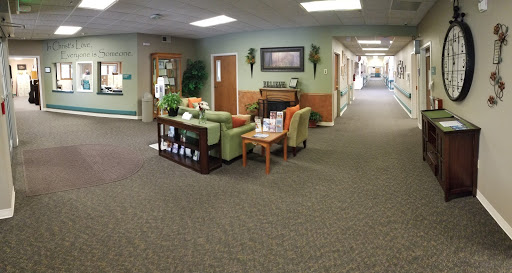 A cozy lobby featuring comfortable seating and a welcoming atmosphere.