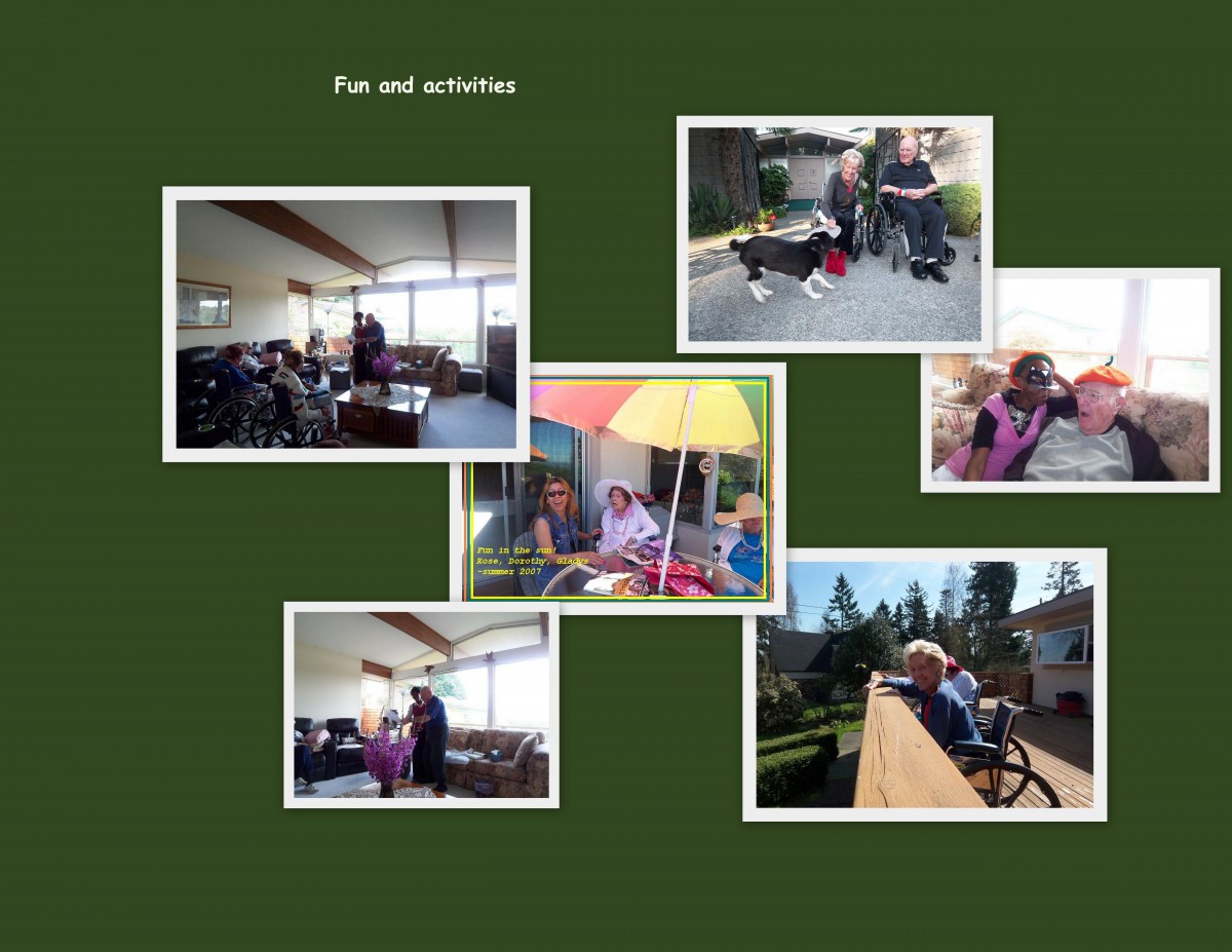 A collage of family fun and activities, both indoors and outdoors.