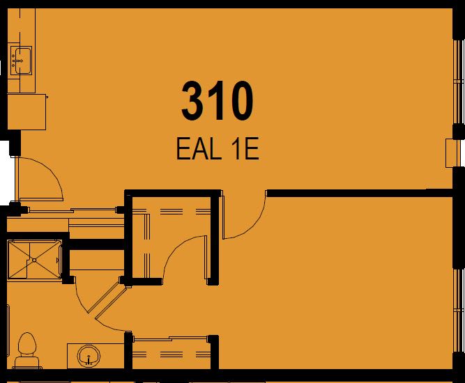 Floor plan section showing room 310 layout.