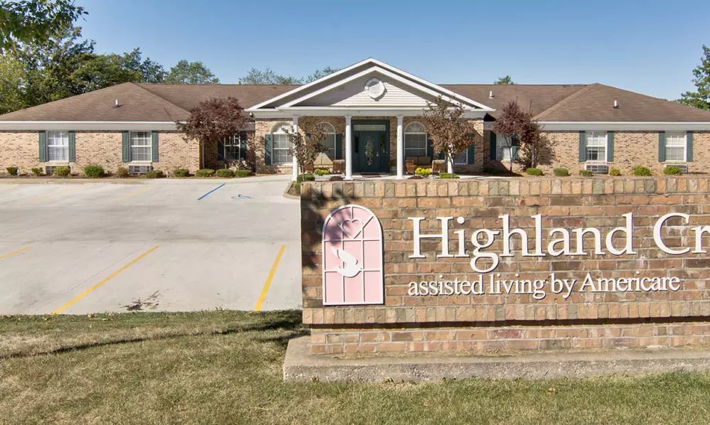 An assisted living facility with a welcoming entrance and visible signage.