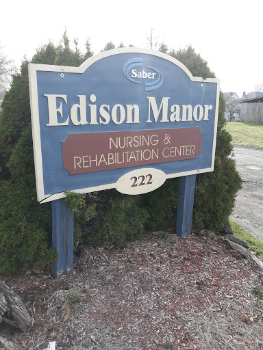 Sign for Edison Manor Nursing and Rehabilitation Center.