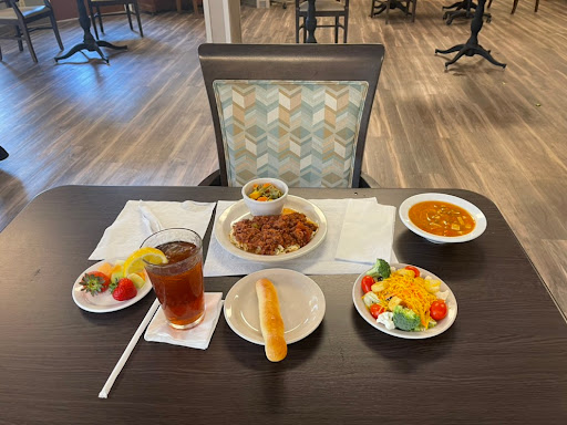 A delightful dining experience featuring a variety of dishes and drinks.