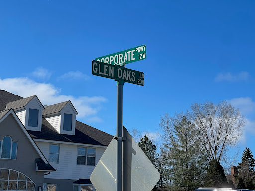 Intersection of Corporate Way and Glen Oaks Drive.