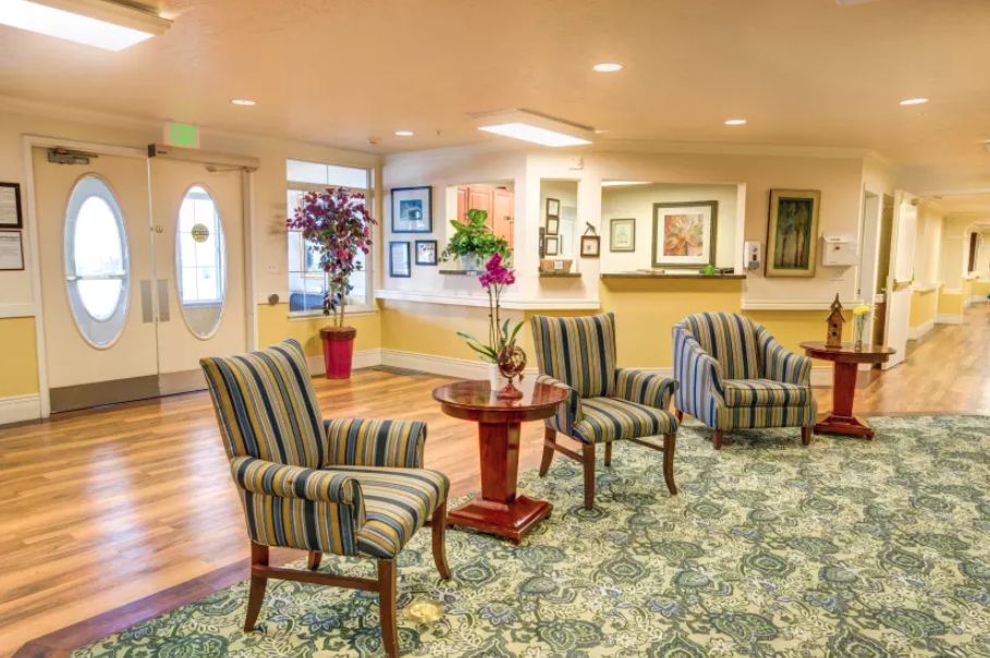 A welcoming lobby with comfortable seating and elegant decor.