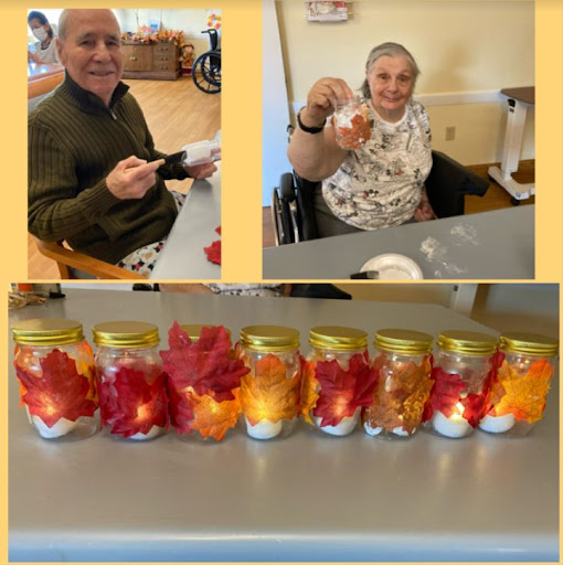 Engaging in creative activities, showcasing colorful jars made during a fun session!