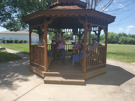 A lively performance in a charming gazebo at the park.