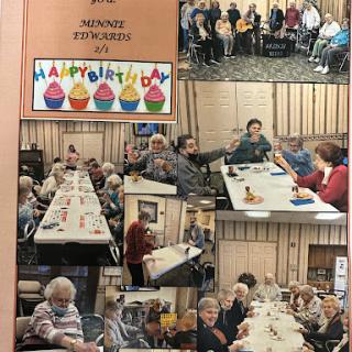 A joyful birthday celebration with seniors engaging in fun activities and enjoying each other's company.
