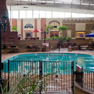 A serene indoor swimming pool area, perfect for relaxation and leisure.