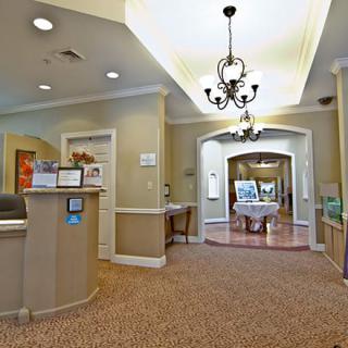 A well-lit office reception area with a welcoming ambiance.