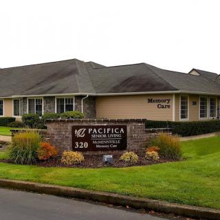 Exterior of a healthcare clinic with a sign reading 'Pacific Eye Clinic'.