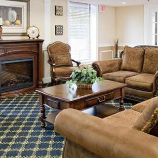 A cozy living room with elegant furniture and a fireplace.