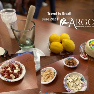 A selection of Brazilian appetizers and ingredients during a travel experience in June 2022.