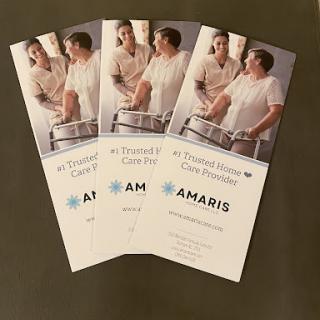A collection of brochures promoting Amaris, featuring images of couples preparing food together.