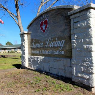 A welcoming sign for a senior living community.