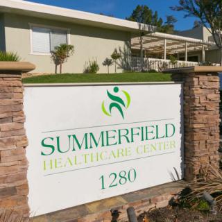 Entrance sign for Summerfield Healthcare Center.