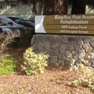 Sign for Eureka Post Acute Rehabilitation Center in an outdoor setting.