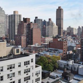A panoramic view of the vibrant skyline showcasing the diverse architecture of New York City.