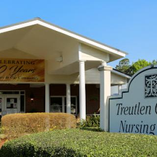 Entrance of Treutlen County Nursing Home, showcasing a welcoming environment.