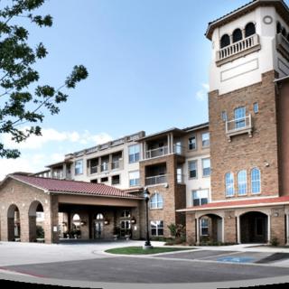 A modern residential building with a distinct architectural design.
