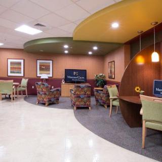 A modern and inviting healthcare waiting area designed for patient comfort.