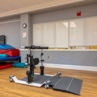 A well-equipped gym space featuring specialized fitness equipment designed for effective workouts.