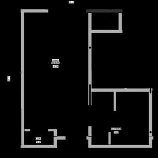 A detailed architectural floor plan showing the layout of rooms in a building.