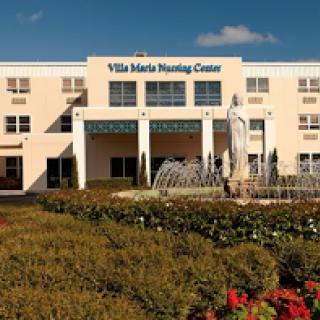 Villa Maria Nursing Center, featuring a welcoming entrance and landscaped surroundings.