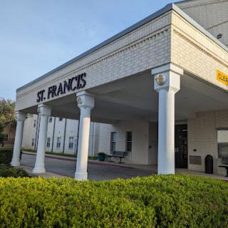 The entrance of St. Francis, showcasing its architecture and design.