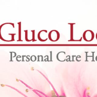 Logo for Gluco Look, a personal care healthcare business.