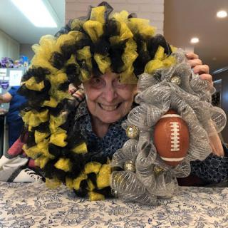 Joyful crafting with a festive football wreath!