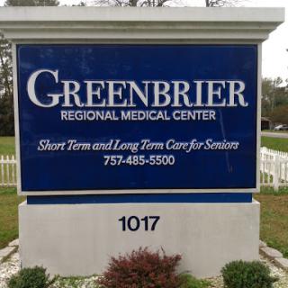 Sign for Greenbrier Regional Medical Center, indicating services provided.